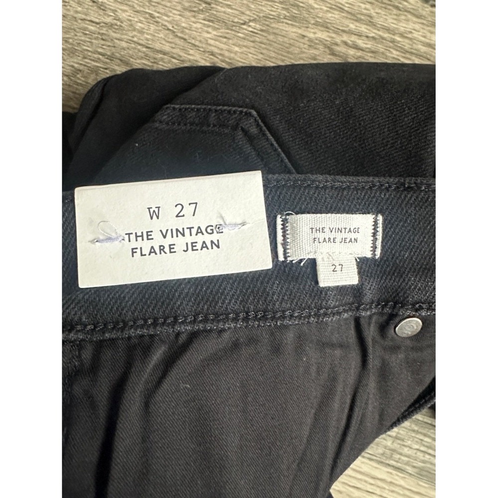 Madewell NWT The Vintage Flare Jeans black frost denim women's size 27 - Picture 7 of 9